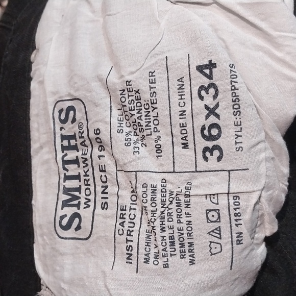 Smiths Workwear Fleece Lined Stretch Performance Mens Regular Fit Workwear Pant - Picture 2 of 6